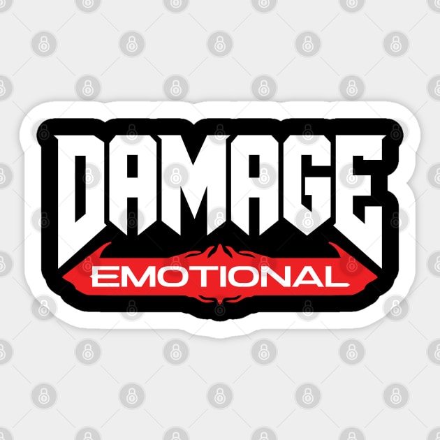 Damage Emotional Sticker by TrulyMadlyGeekly